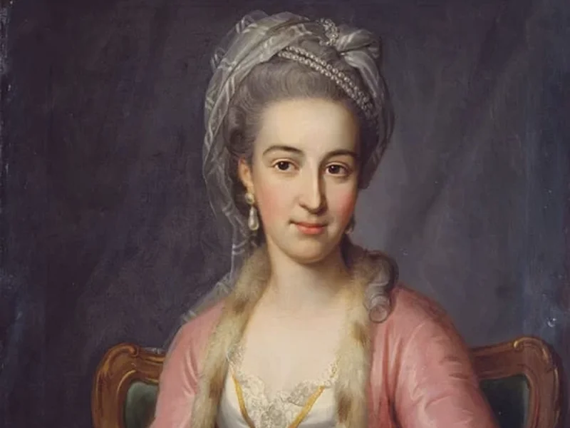 1718-Jakob Emanuel Handmann - Ritratto di una donna sconosciuta